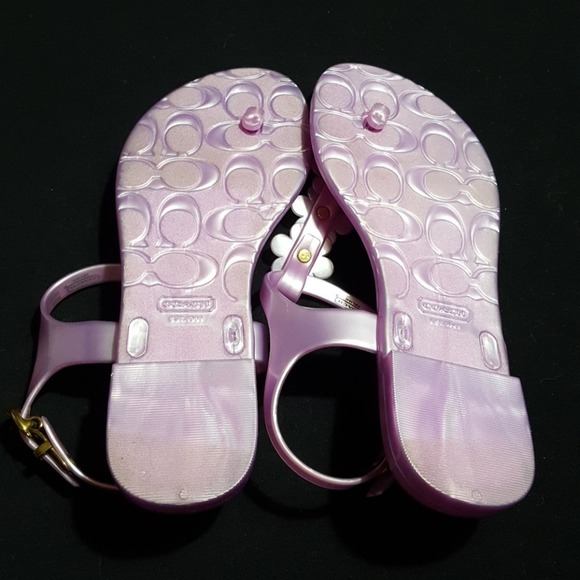 Coach "Paisley" flower jelly sandals - Picture 8 of 8